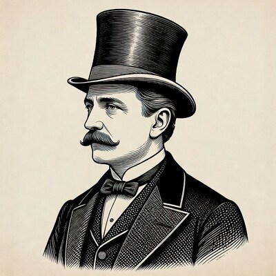 Victorian man in top hat