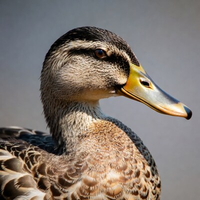 Mallard Duck Profile Closeup