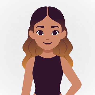 Smiling woman with balayage hair