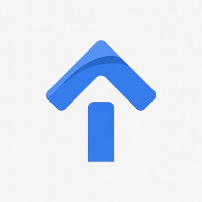 Blue upward arrow icon