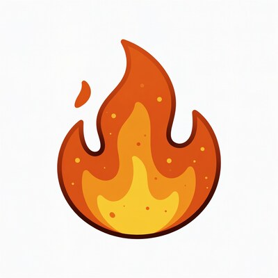 Cartoon Flame Icon
