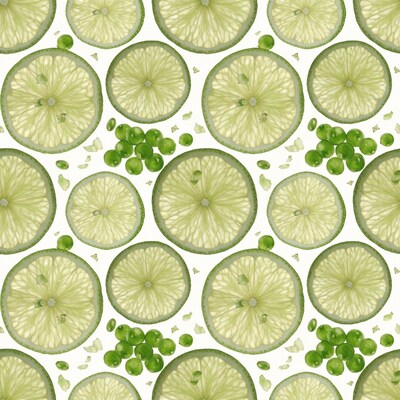 Lime Slices and Peas Pattern