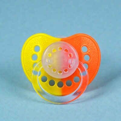 Yellow Orange Baby Pacifier