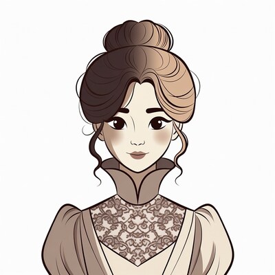 Victorian woman illustration