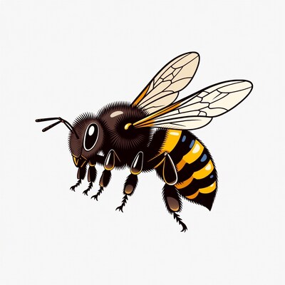 Cartoon honey bee illustration