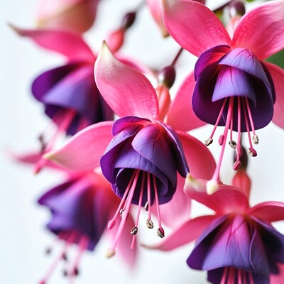 Pink and Purple Fuchsia Flowers