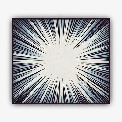 Blue Comic Starburst Explosion