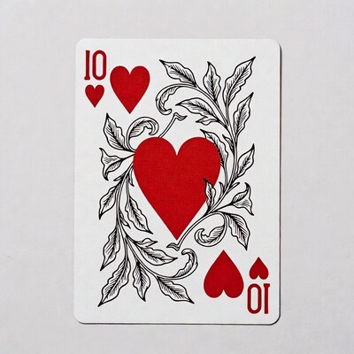Ten of Hearts Playing Card