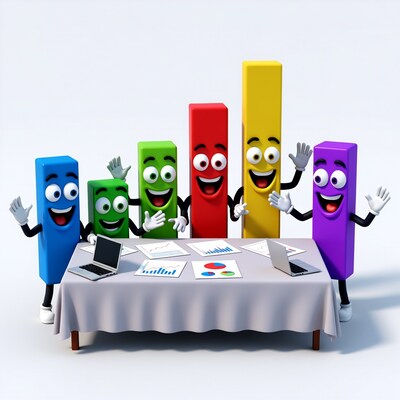 Colorful bar characters at data table
