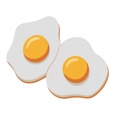 Two Fried Eggs Illustration