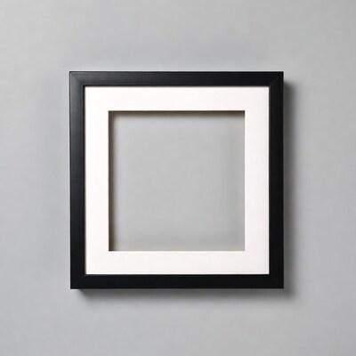 Empty black picture frame
