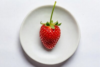 Strawberry in white bowl