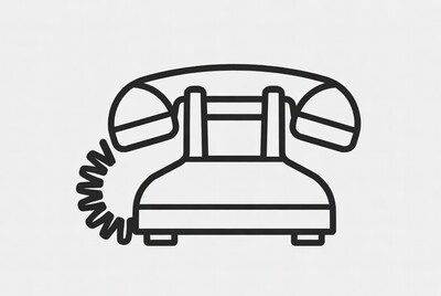 Vintage rotary phone icon