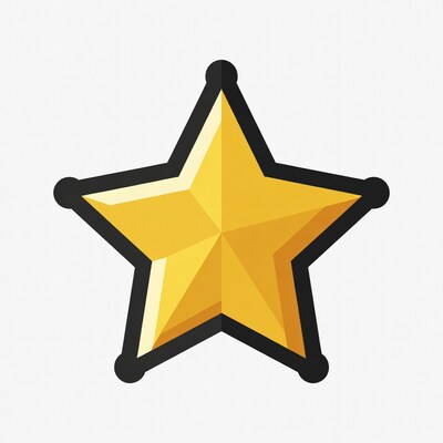 Golden star illustration