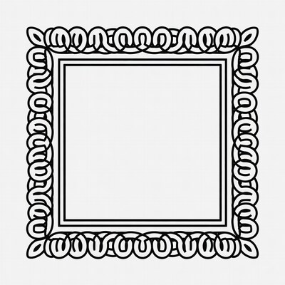 Ornate Black Line Frame