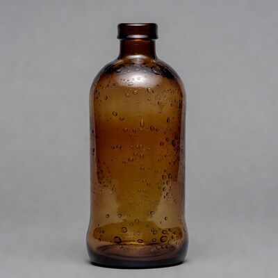 Dewy Amber Glass Bottle