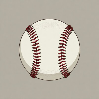 Baseball illustration on gray background