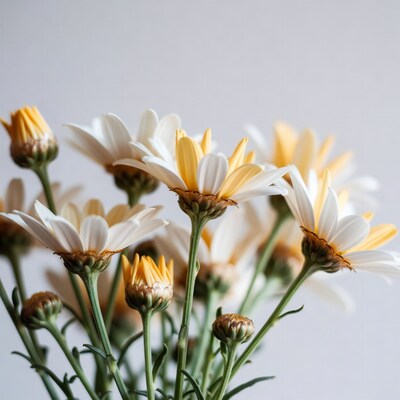 White Daisies with Yellow Centers