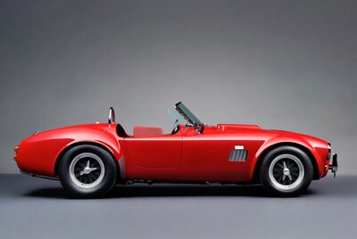 Red Shelby Cobra side view