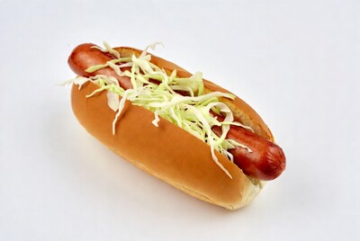 Hot dog with coleslaw