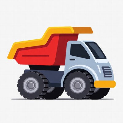 Red Dump Truck Illustration