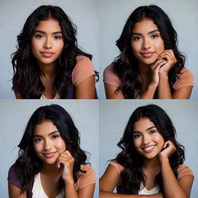 Smiling Latina girl headshots
