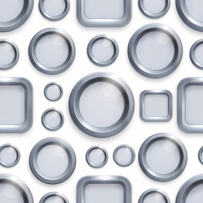 Shiny Silver Buttons Seamless Pattern