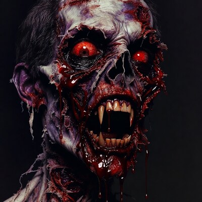 Terrifying Zombie Man Roaring