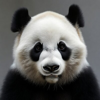 Close-up panda face