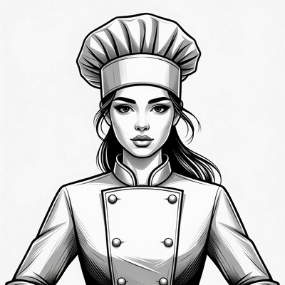 Female Chef Illustration