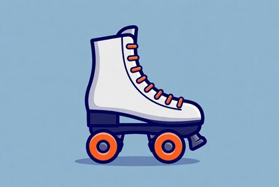 White Roller Skate Illustration