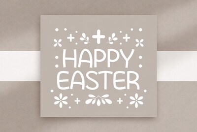 Happy Easter text illustration