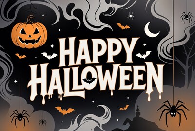 Happy Halloween Illustration with Jack-o-Lantern