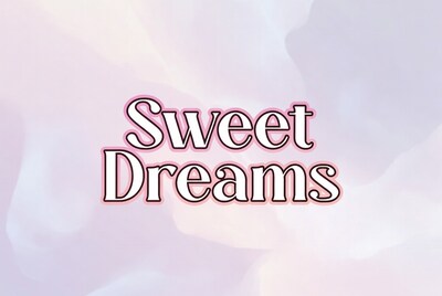 Sweet Dreams Text on Pink Gradient