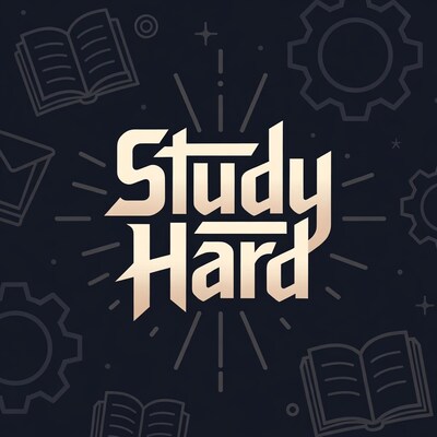 Study Hard graphic design