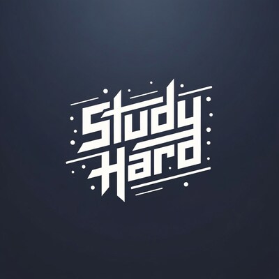 Study Hard Typography