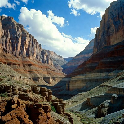 Colorful Layered Canyon Cliffs