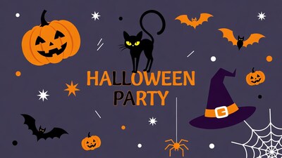 Halloween Party Clipart Illustration
