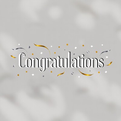 Congratulations with confetti