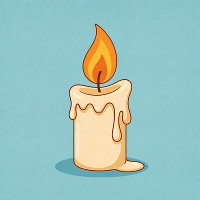 Burning Candle Illustration