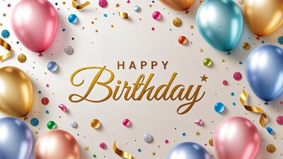 Happy Birthday Balloons Background