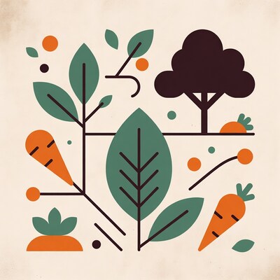 Carrot Plant Tree Illustration