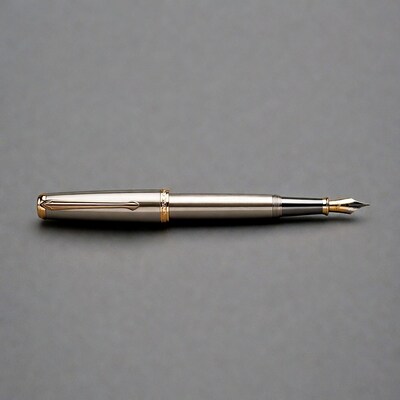 Silver gold fountain pen