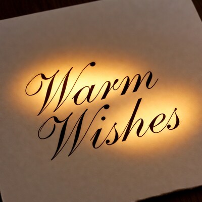 Warm Wishes on Lit Paper