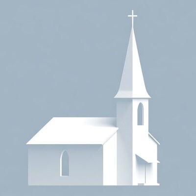 White Paper Church Illustration