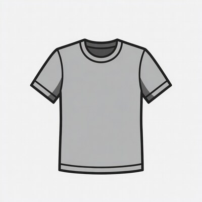 Gray T-shirt Illustration