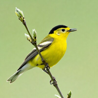 Yellow Warbler on branch