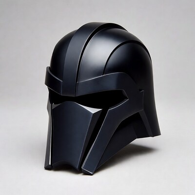 Black futuristic helmet