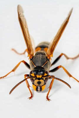 Closeup yellow jacket wasp