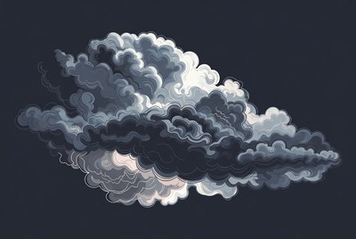 Dark Storm Clouds Illustration